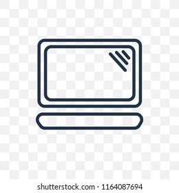 Laptop vector icon isolated on transparent background, Laptop logo concept
