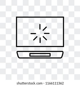 Laptop vector icon isolated on transparent background, Laptop logo concept