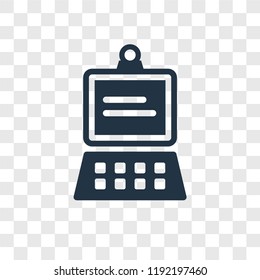 Laptop vector icon isolated on transparent background, Laptop transparency logo concept