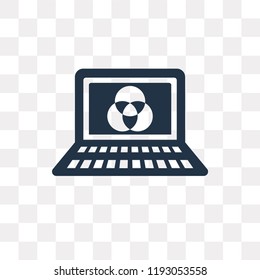 Laptop vector icon isolated on transparent background, Laptop transparency concept can be used web and mobile