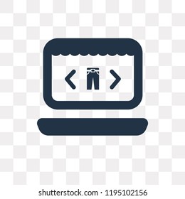 Laptop vector icon isolated on transparent background, Laptop transparency concept can be used web and mobile