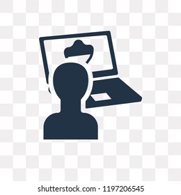 Laptop vector icon isolated on transparent background, Laptop transparency concept can be used web and mobile