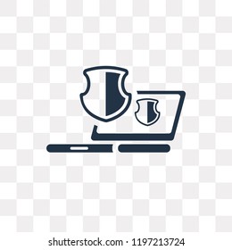 Laptop vector icon isolated on transparent background, Laptop transparency concept can be used web and mobile