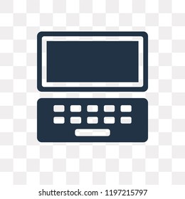 Laptop vector icon isolated on transparent background, Laptop transparency concept can be used web and mobile