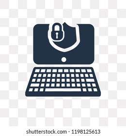 Laptop vector icon isolated on transparent background, Laptop transparency concept can be used web and mobile