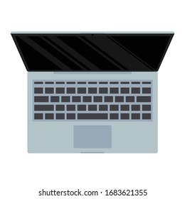 Laptop vector icon isolated on white background. Notebook flat illustration