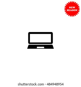 Laptop vector icon isolated on white background.