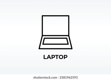 Laptop Vector, Icon Or Logo Sign Isolated Symbol Illustration