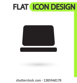 Laptop  vector icon , lorem ipsum Flat design