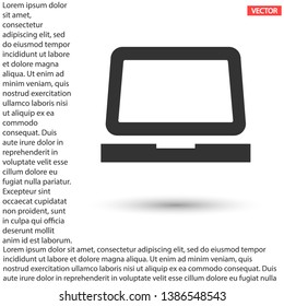 Laptop  vector icon , lorem ipsum Flat design