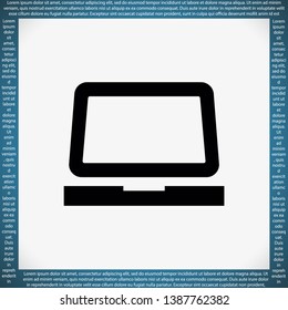 Laptop  vector icon , lorem ipsum Flat design