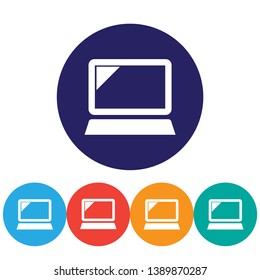 Laptop  vector icon , lorem ipsum Flat design