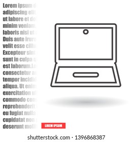 laptop vector icon. lorem ipsum 10 EPS Design