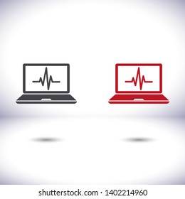  laptop  vector icon , lorem ipsum Flat design