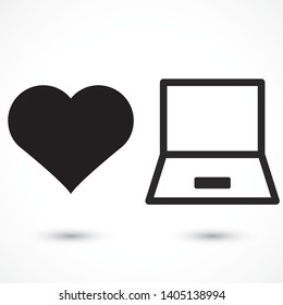 Laptop Vector icon . Lorem Ipsum Illustration design