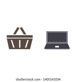 laptop vector icon . Lorem Ipsum Flat Design 