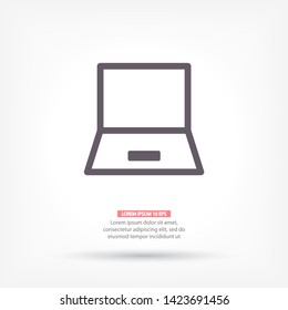 Laptop Vector icon . Lorem Ipsum Illustration design