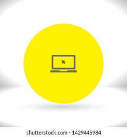 Laptop Vector icon . Lorem Ipsum Illustration design