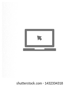 Laptop Vector icon . Lorem Ipsum Illustration design