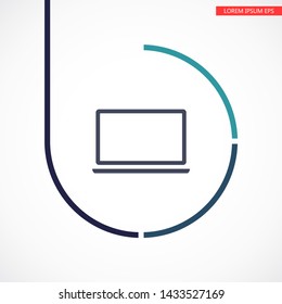Laptop Vector icon . Lorem Ipsum Illustration design