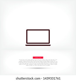 Laptop Vector icon . Lorem Ipsum Illustration design