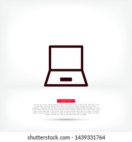 Laptop Vector icon . Lorem Ipsum Illustration design