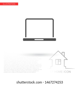 Laptop Vector icon . Lorem Ipsum Illustration design