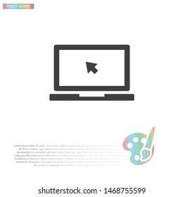 Laptop Vector icon . Lorem Ipsum Illustration design