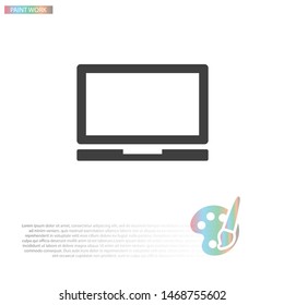 Laptop Vector icon . Lorem Ipsum Illustration design
