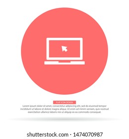 Laptop Vector icon . Lorem Ipsum Illustration design