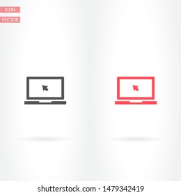 Laptop Vector icon . Lorem Ipsum Illustration design