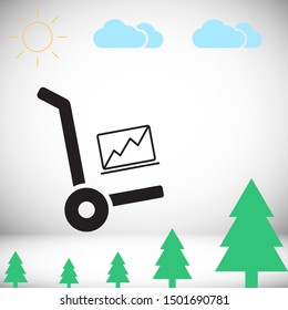 Laptop Vector icon . Lorem Ipsum Illustration design