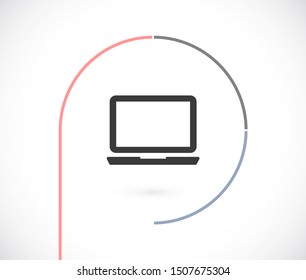 laptop vector icon. lorem ipsum 10 EPS Design