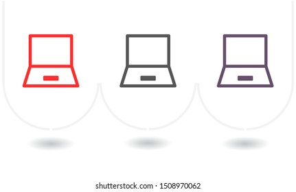 Laptop Vector icon . Lorem Ipsum Illustration design