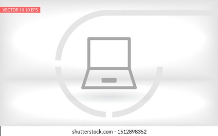 Laptop Vector icon . Lorem Ipsum Illustration design