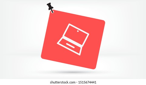 laptop vector icon. lorem ipsum 10 EPS Design