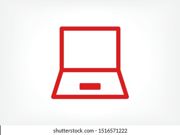 Laptop Vector icon . Lorem Ipsum Illustration design