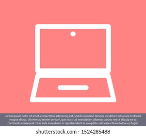 laptop vector icon. lorem ipsum 10 EPS Design
