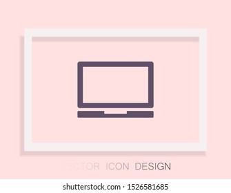 Laptop Vector icon . Lorem Ipsum Illustration design