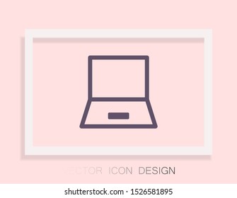Laptop Vector icon . Lorem Ipsum Illustration design