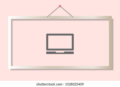 Laptop Vector icon . Lorem Ipsum Illustration design