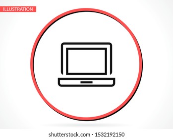 laptop vector icon. lorem ipsum 10 EPS Design