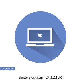 Laptop Vector icon . Lorem Ipsum Illustration design