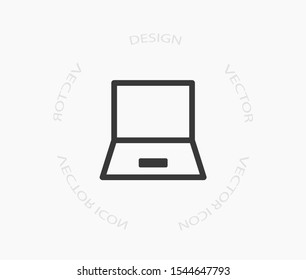 Laptop Vector icon . Lorem Ipsum Illustration design