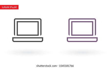laptop vector icon. lorem ipsum 10 EPS Design