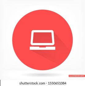 Laptop vector icon , lorem ipsum Flat design