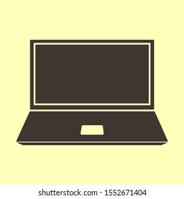laptop vector icon . Lorem Ipsum Flat Design