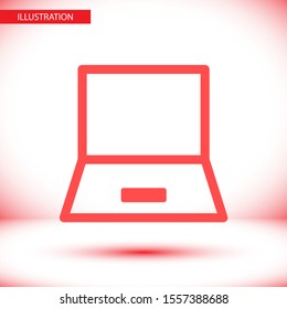 Laptop Vector icon . Lorem Ipsum Illustration design