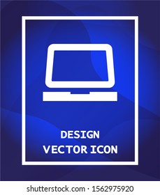 Laptop vector icon , lorem ipsum Flat design