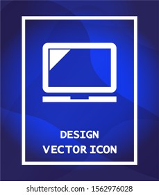 Laptop vector icon , lorem ipsum Flat design